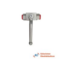 Válvula esférica de 2 vías - R 1/2" gas - 500 bar - A&C Soluciones