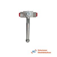 Válvula esférica de 2 vías - R 1/4" gas - 500 bar - A&C Soluciones