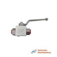 Válvula esférica de 2 vías - R 3/8" gas - 500 bar - A&C Soluciones