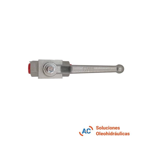 Válvula esférica de 2 vías - R 3/8" gas - 500 bar - A&C Soluciones