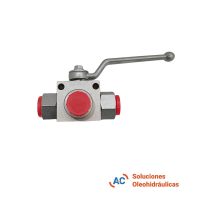 Válvula esférica de 3 vías - R 1/2" gas - 500 bar - A&C Soluciones