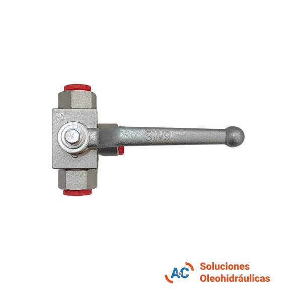 Válvula esférica de 3 vías - R 1/2" gas - 500 bar - A&C Soluciones