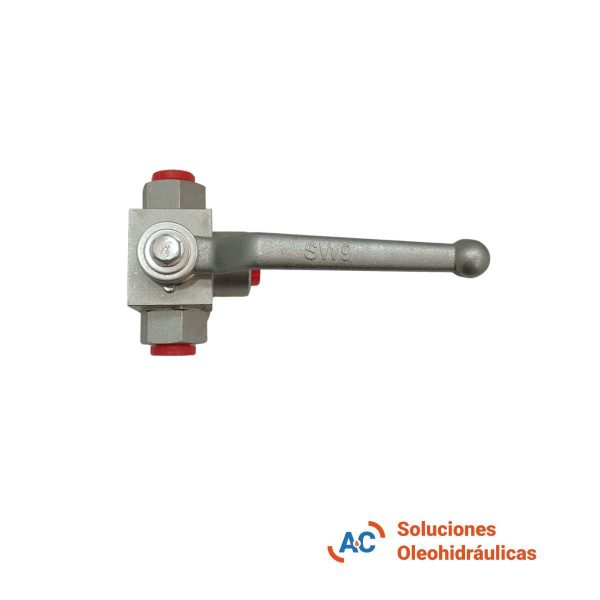 Válvula esférica de 3 vías - R 3/8" gas - 500 bar - A&C Soluciones