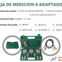 Kit de medición hidráulico - 6 adaptadores - XZT - A&C Soluciones