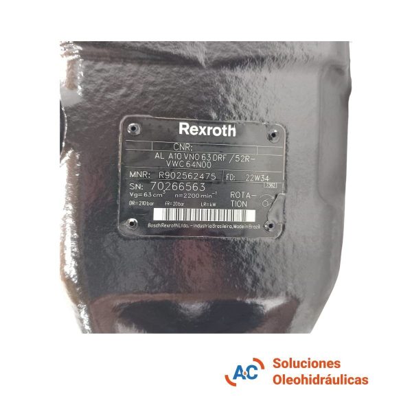 Bomba a pistones A10VNO63 cc - REXROTH - R902562475 - PAUNY - A&C Soluciones